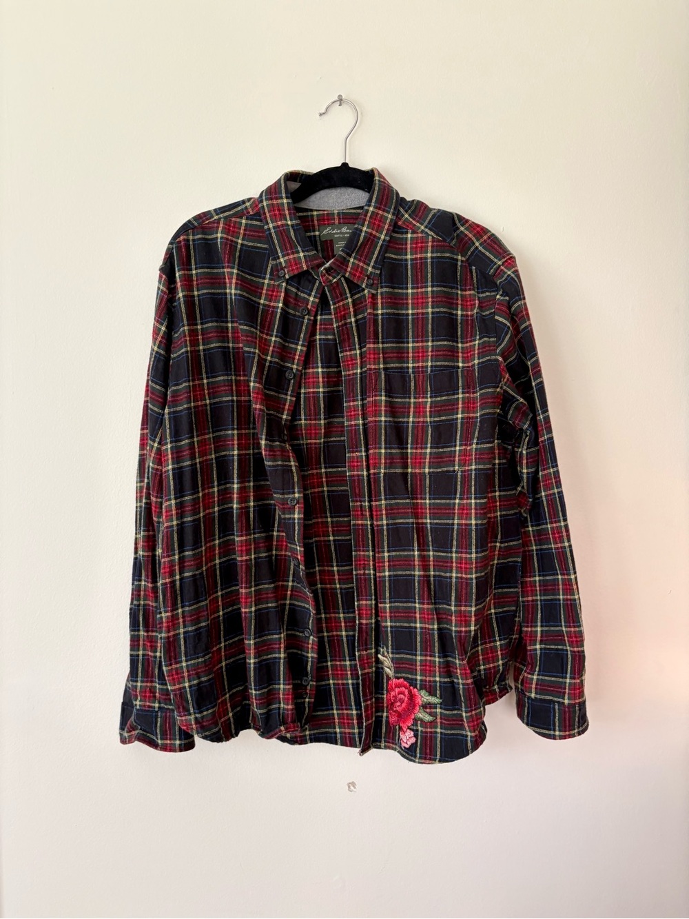 Eddie Bauer Red and Black Plaid Flannel